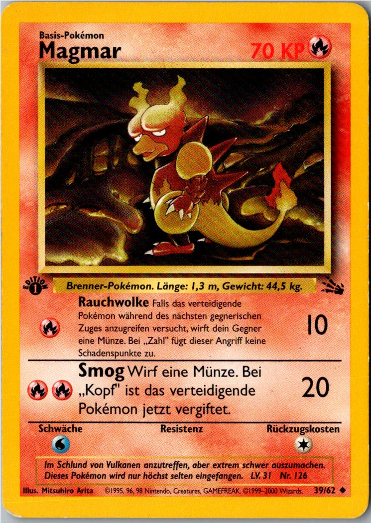 Magmar 39/62 Fossil – Vorderseite