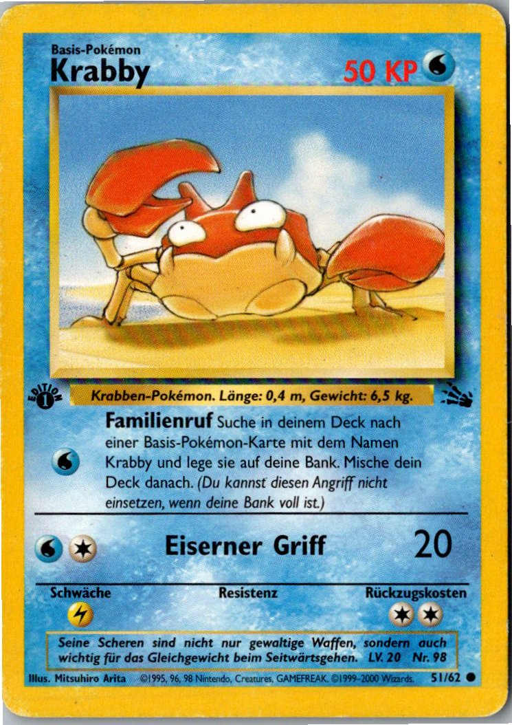 Krabby 51/62 Fossil – Vorderseite