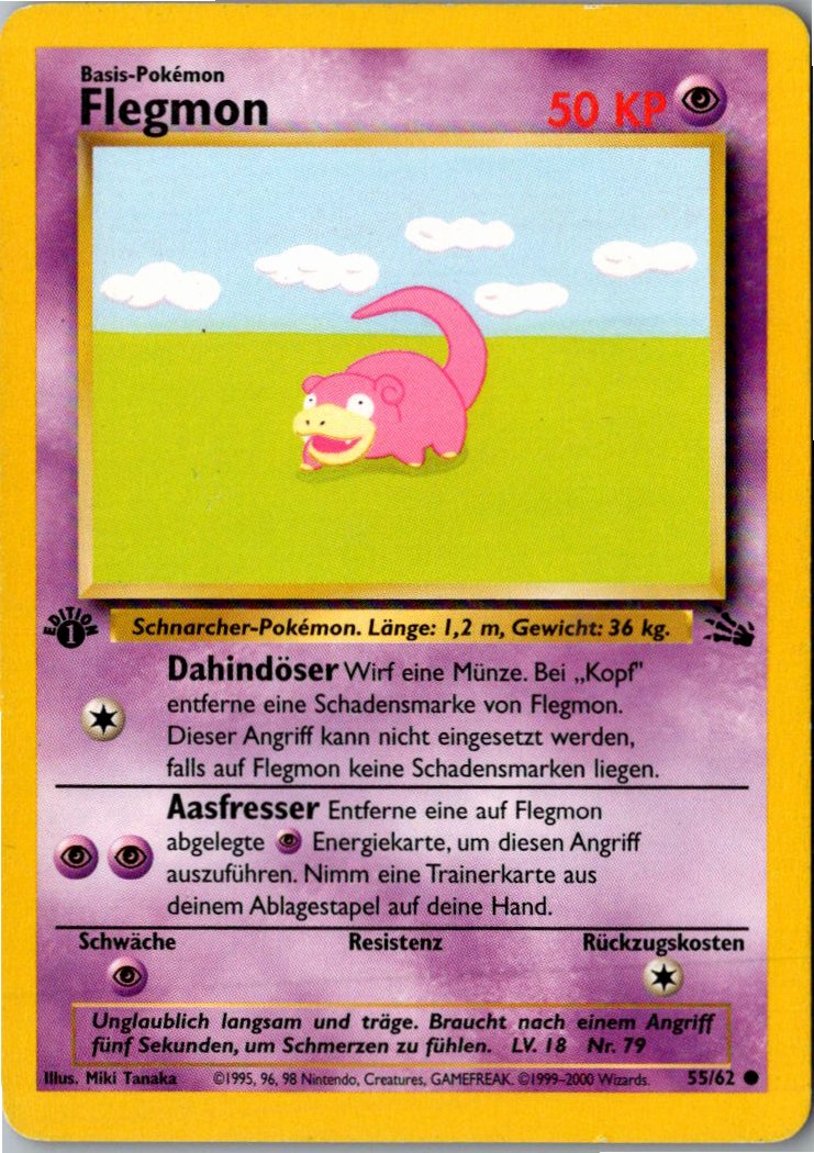 Flegmon 55/62 Fossil – Vorderseite