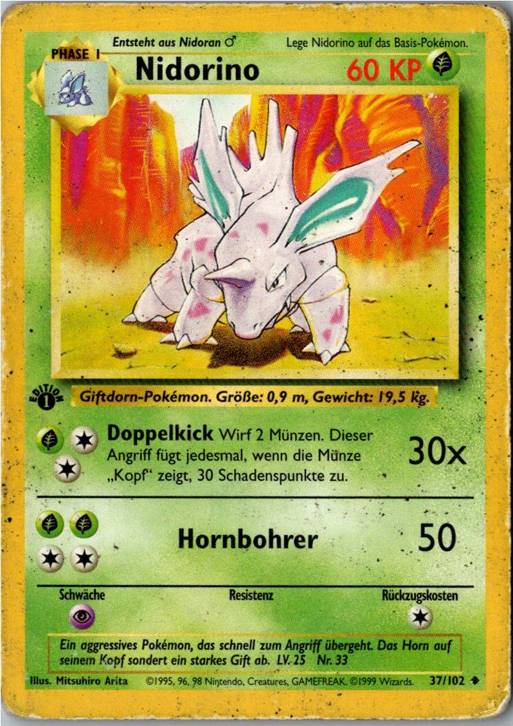 Nidorino 37/102 Grundset – Vorderseite