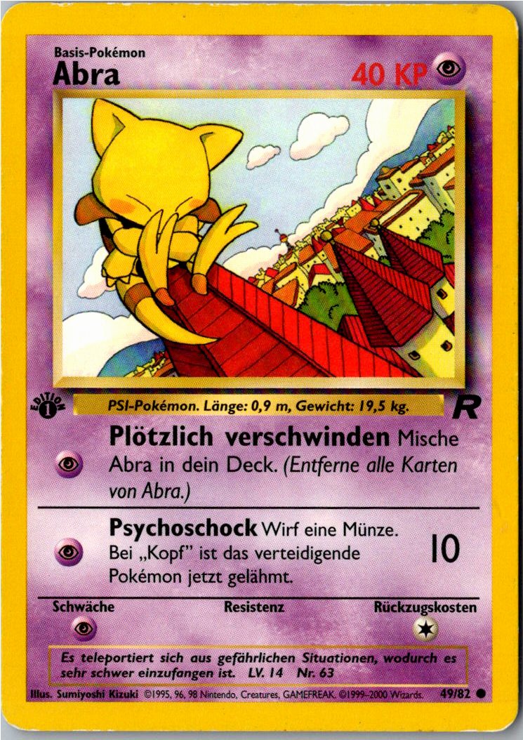 Abra 49/82 Team Rocket – Vorderseite
