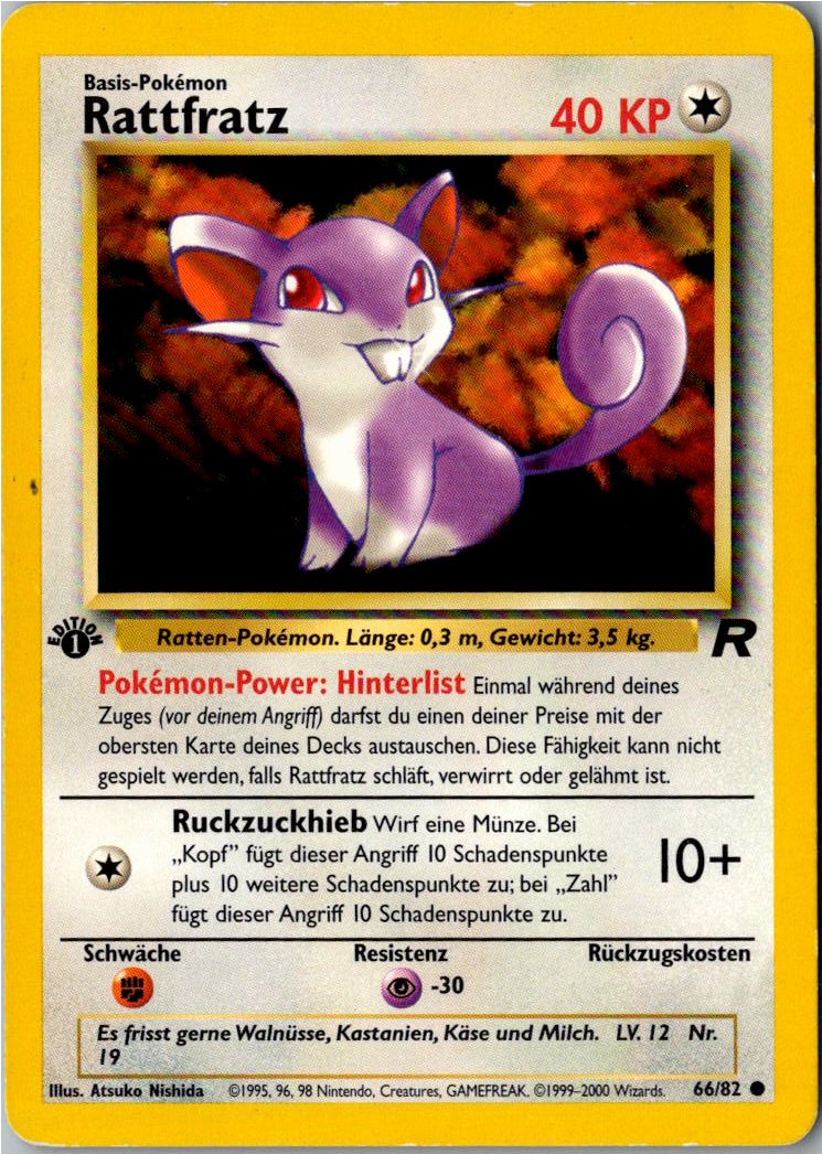 Rattfratz 66/82 Team Rocket – Vorderseite