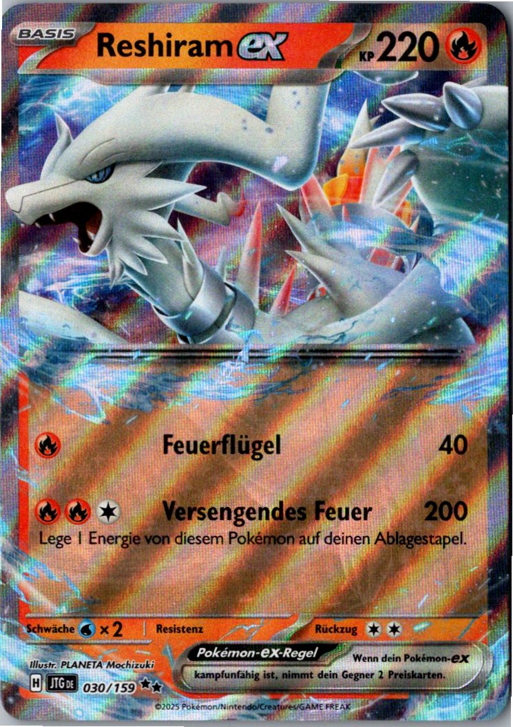 Reshiram ex 030/159 Reisegefährten – Vorderseite