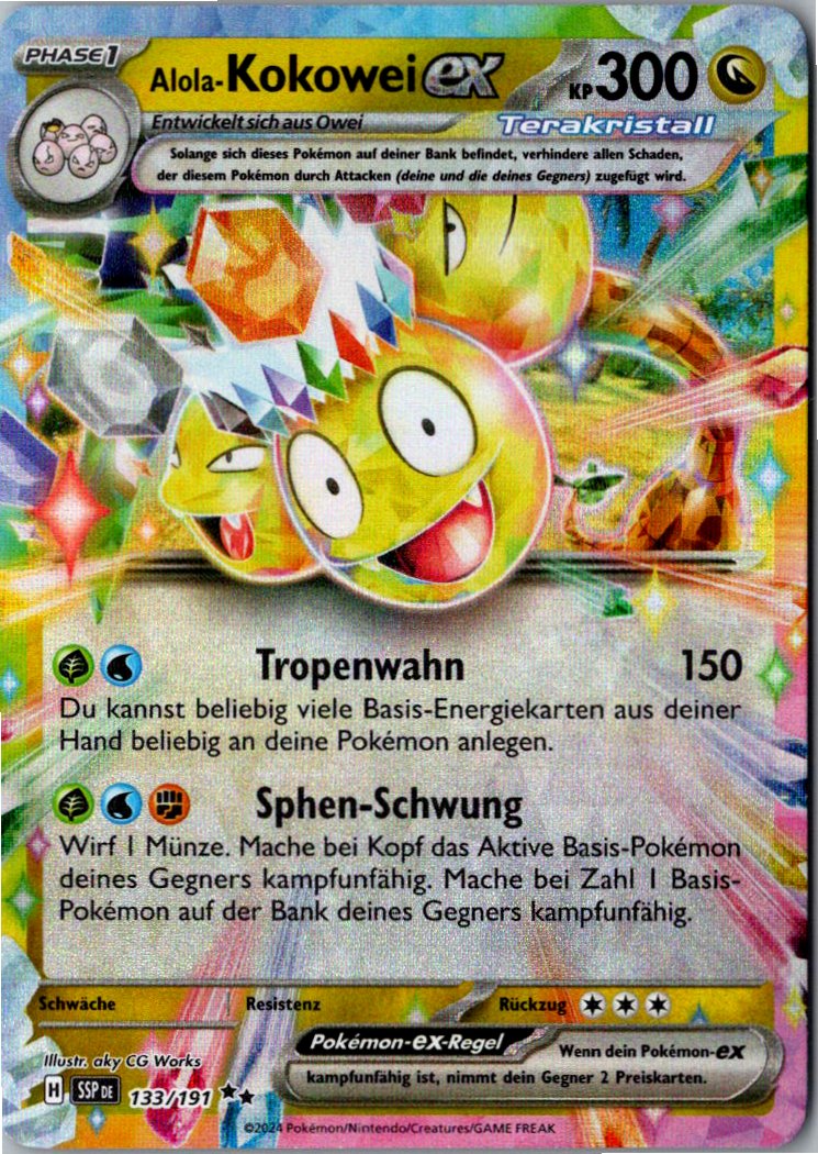 Alola-Kokowei ex 133/191 Stürmische Funken – Vorderseite
