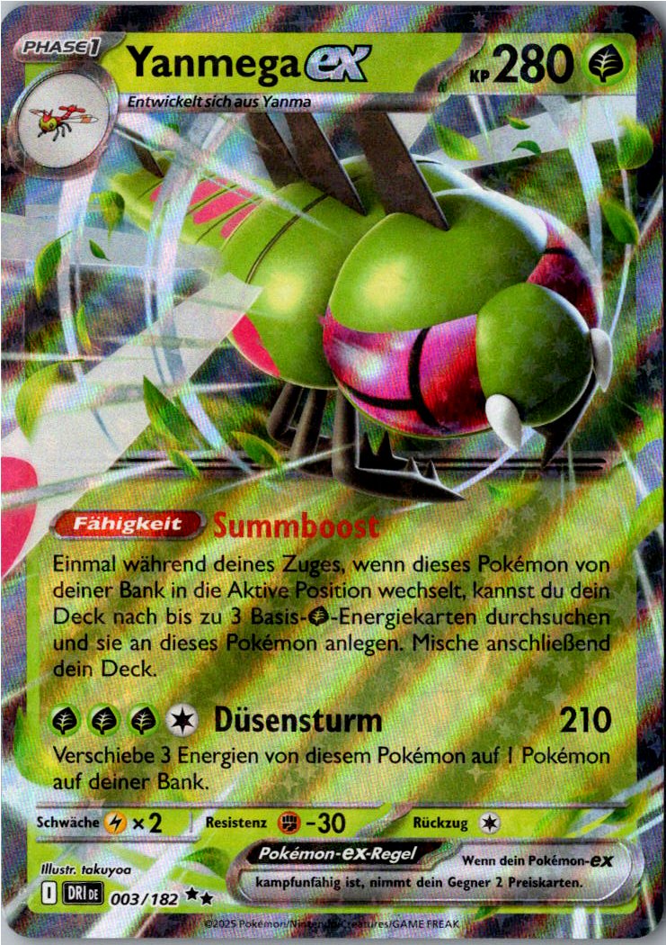 Yanmega ex 003/182 Ewige Rivalen – Vorderseite