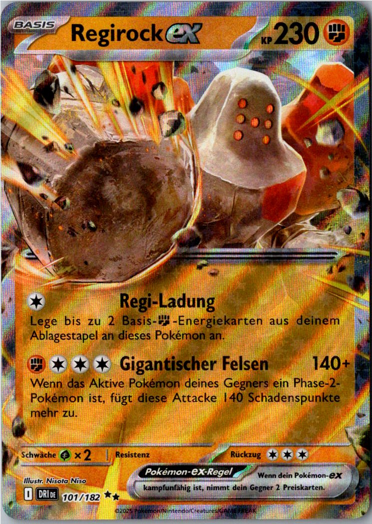 Regirock ex 101/182 Ewige Rivalen – Vorderseite