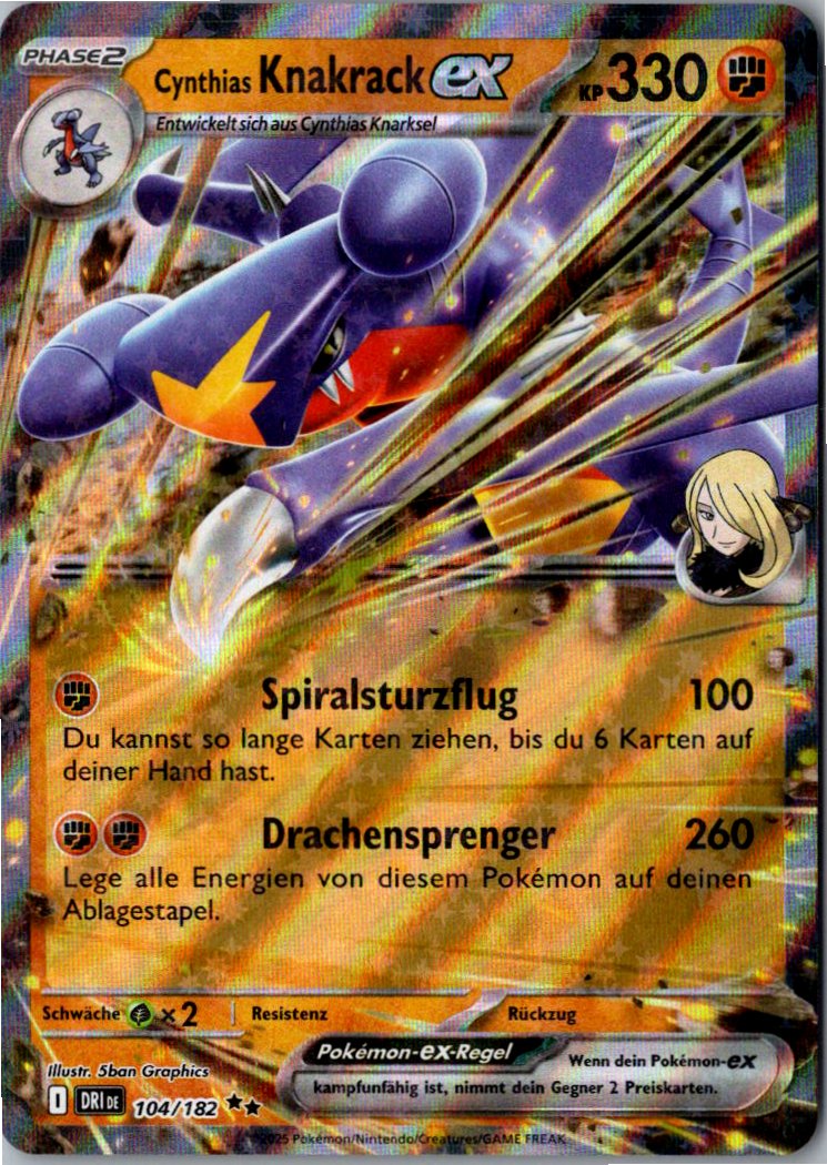 Cynthias Knakrack ex 104/182 Ewige Rivalen – Vorderseite