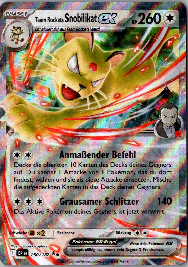 Team Rockets Snobilikat ex 150/182 Ewige Rivalen – Vorderseite