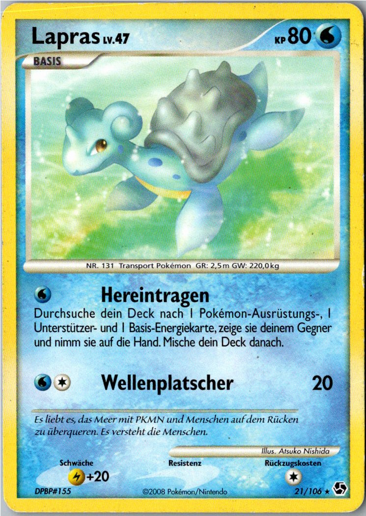 Lapras 21/106 Epische Begegnungen – Vorderseite
