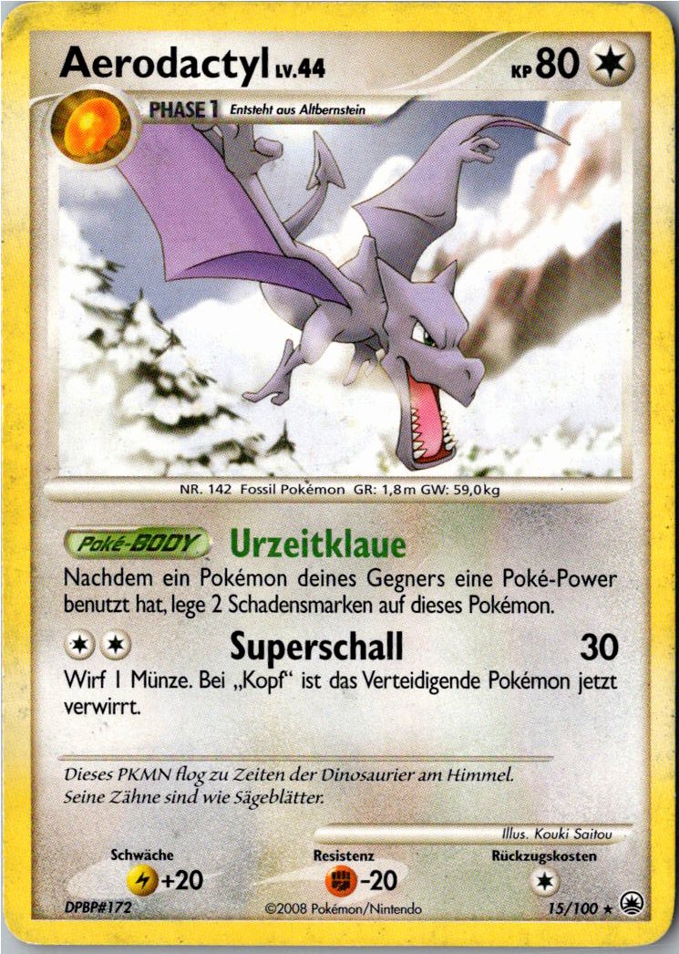 Aerodactyl 15/100 Majestätischer Morgen – Vorderseite