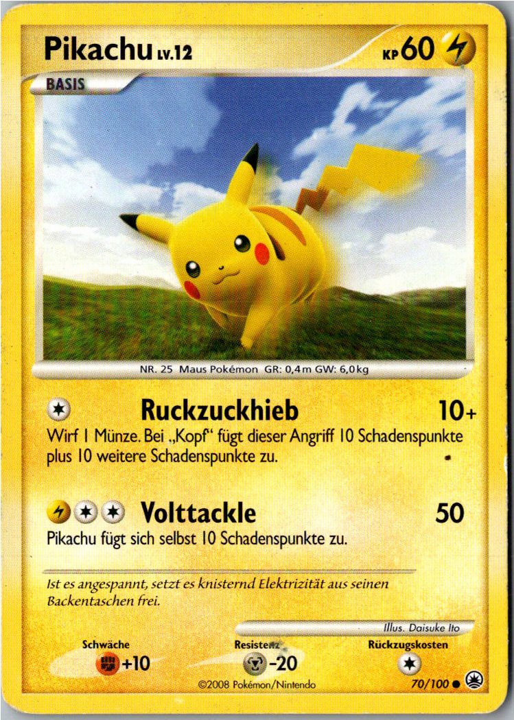 Pikachu 70/100 Majestätischer Morgen – Vorderseite