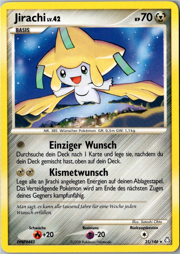 Jirachi 31/146 Erwachte Legenden – Vorderseite