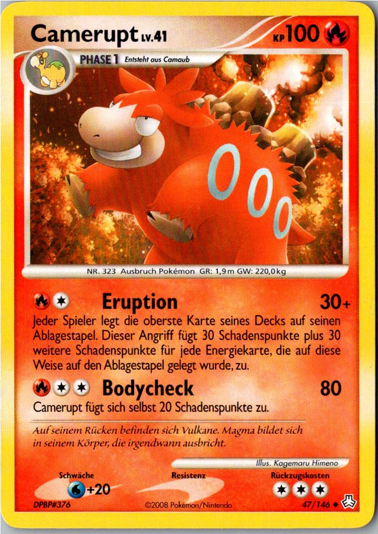 Camerupt 47/146 Erwachte Legenden – Vorderseite