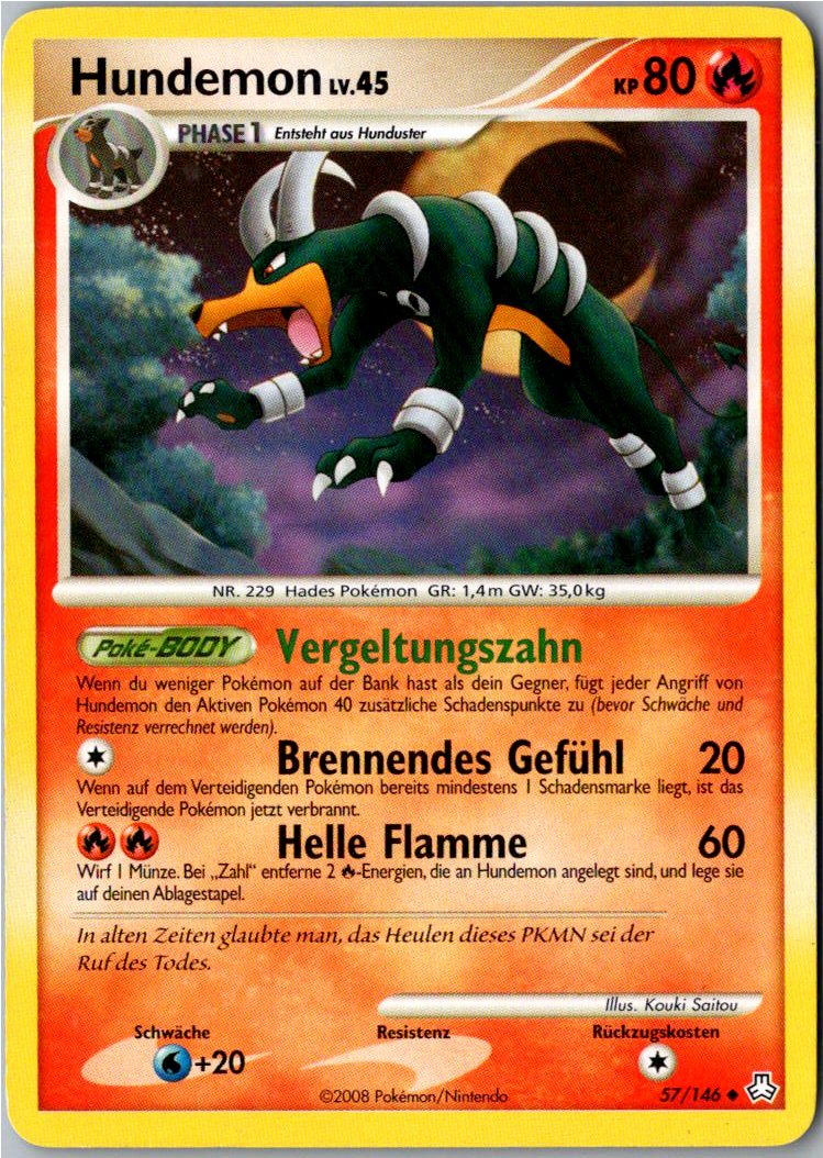 Hundemon 57/146 Erwachte Legenden – Vorderseite