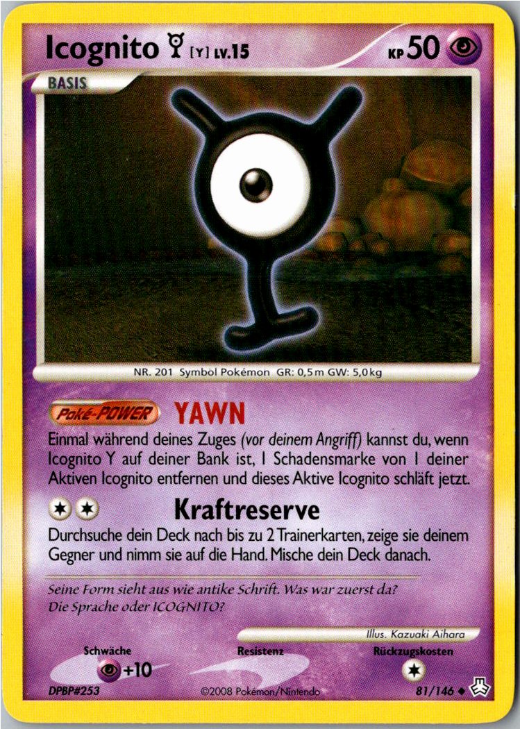Icognito Y 81/146 Erwachte Legenden – Vorderseite