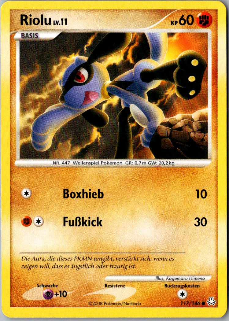 Riolu 117/146 Erwachte Legenden – Vorderseite