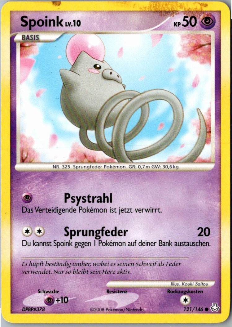 Spoink 121/146 Erwachte Legenden – Vorderseite