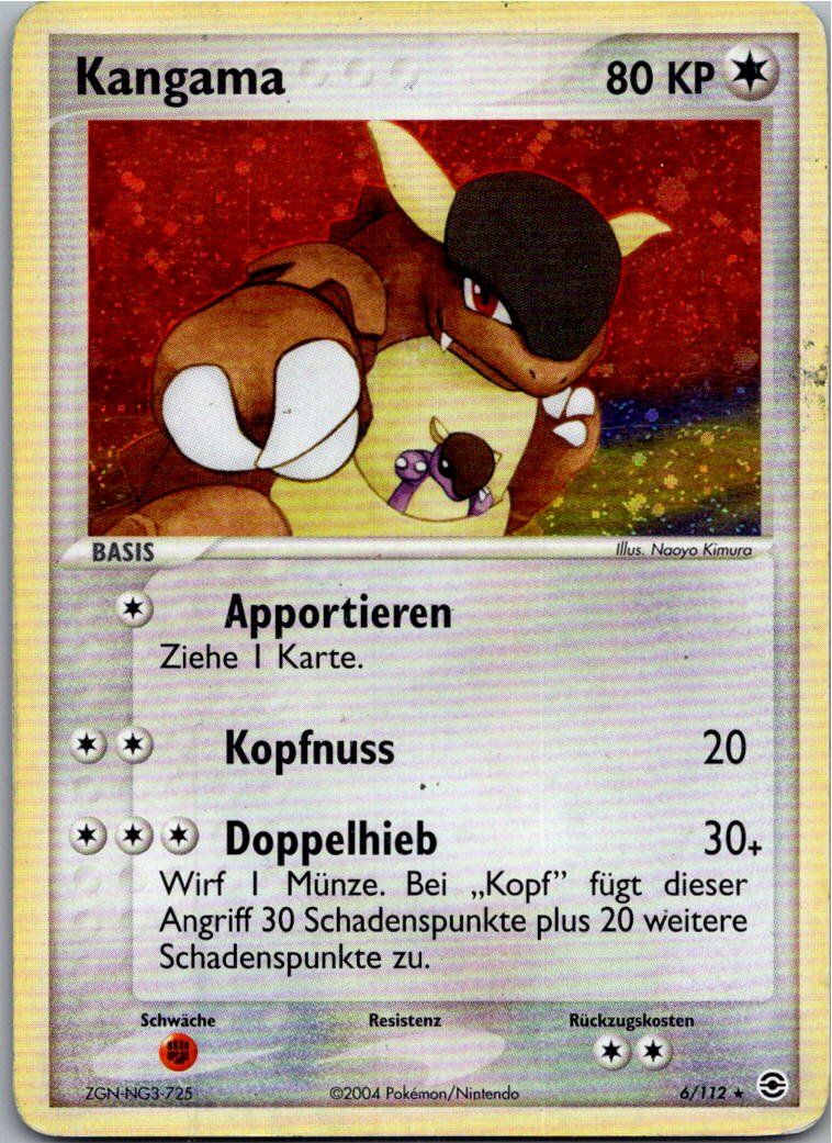 Kangama 6/112 EX Feuerrot & Blattgrün – Vorderseite