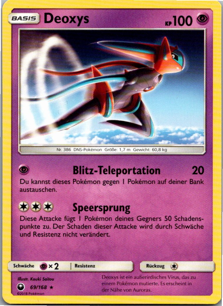 Deoxys 69/168 Sturm Am Firmament – Vorderseite