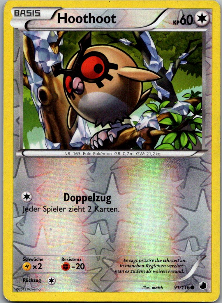 Hoothoot 91/116 Plasma-Frost – Vorderseite