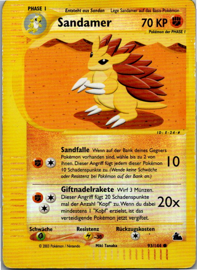 Sandamer 93/144 Skyridge – Vorderseite