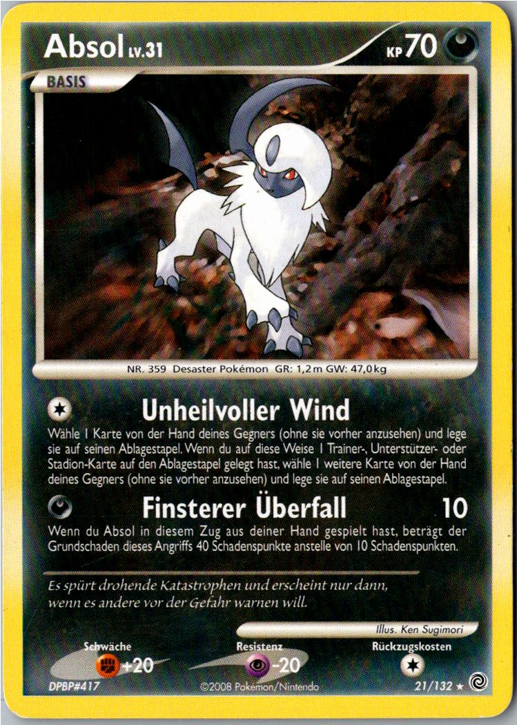 Absol 21/132 Rätselhafte Wunder – Vorderseite