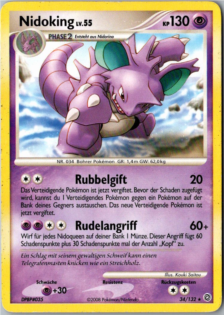 Nidoking 34/132 Rätselhafte Wunder – Vorderseite