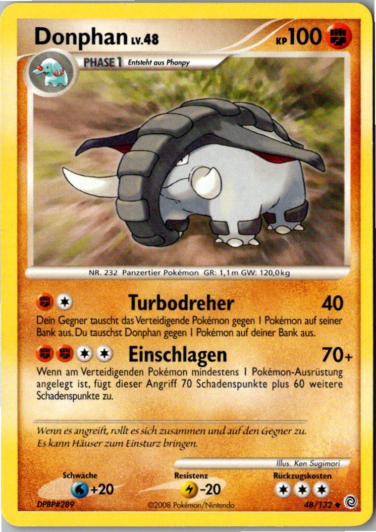Donphan 48/132 Rätselhafte Wunder – Vorderseite