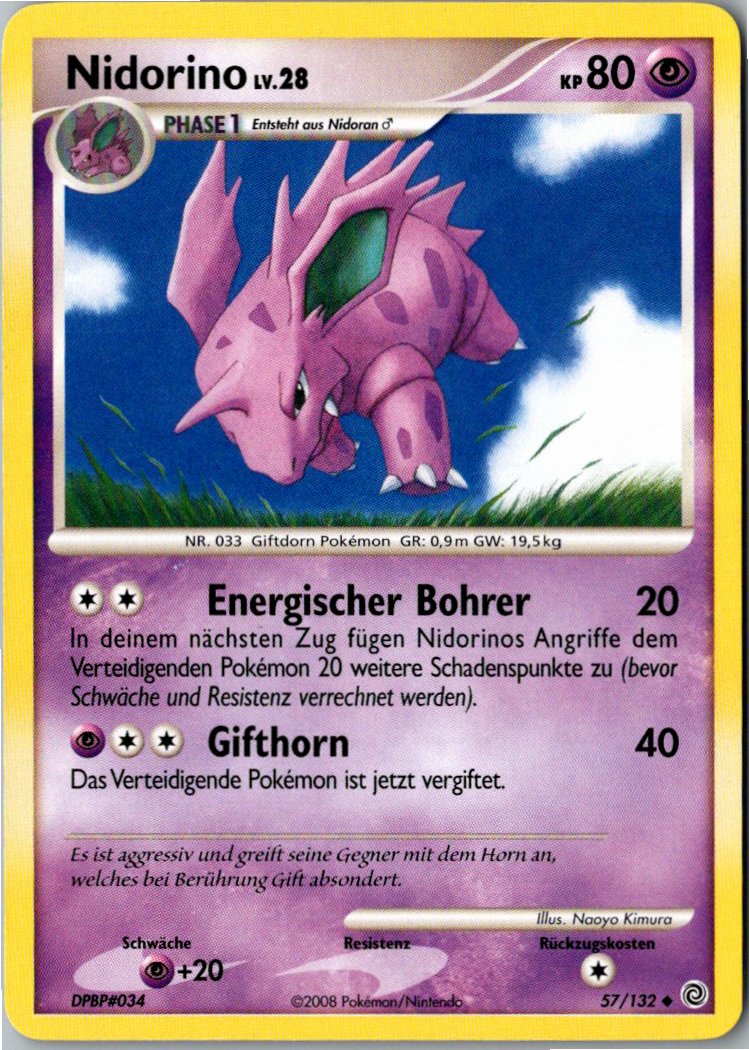 Nidorino 57/132 Rätselhafte Wunder – Vorderseite
