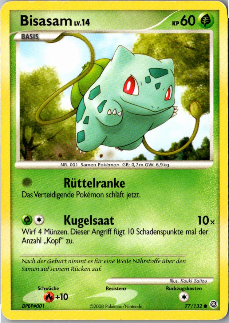 Bisasam 77/132 Rätselhafte Wunder – Vorderseite