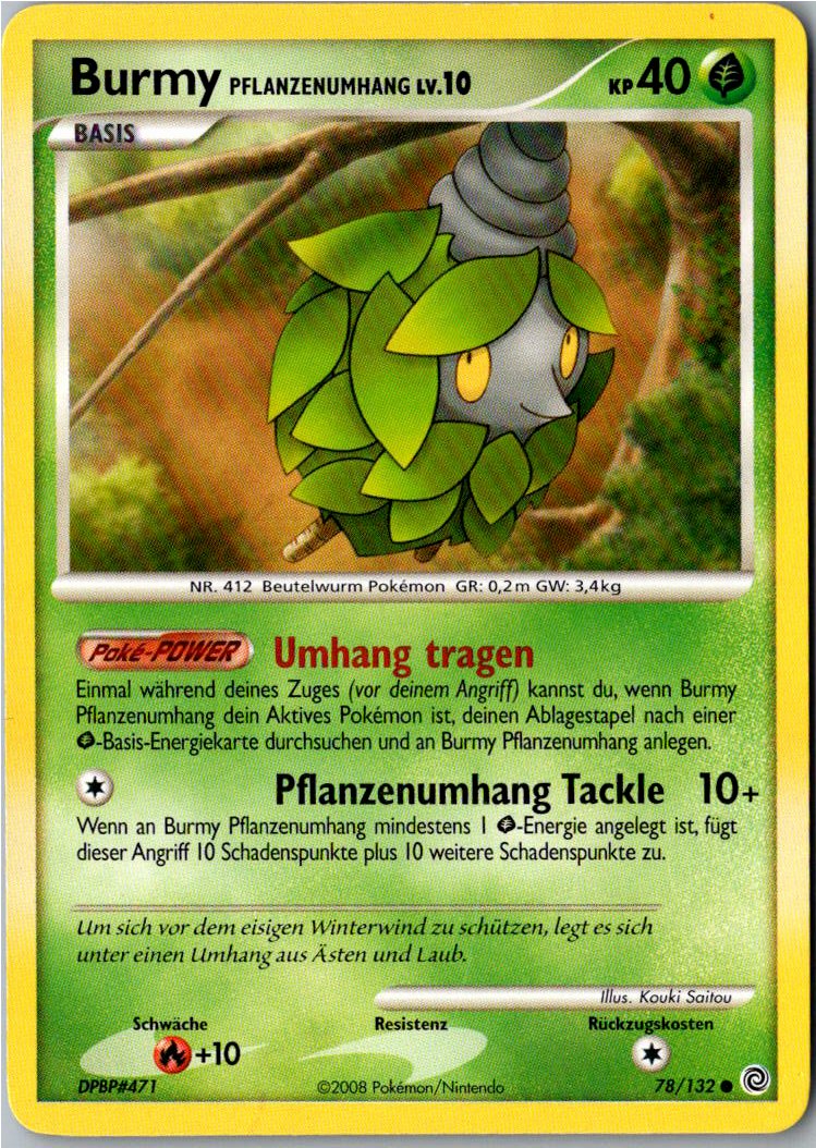 Burmy Pflanzenumhang 78/132 Rätselhafte Wunder – Vorderseite