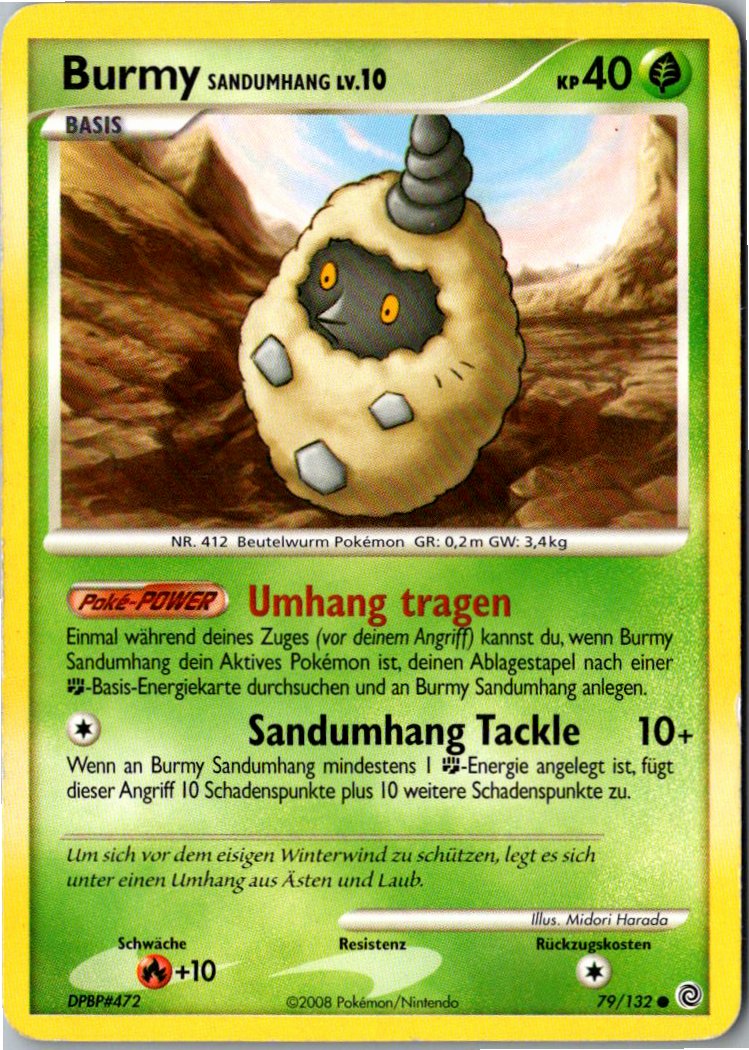 Burmy Sandumhang 79/132 Rätselhafte Wunder – Vorderseite