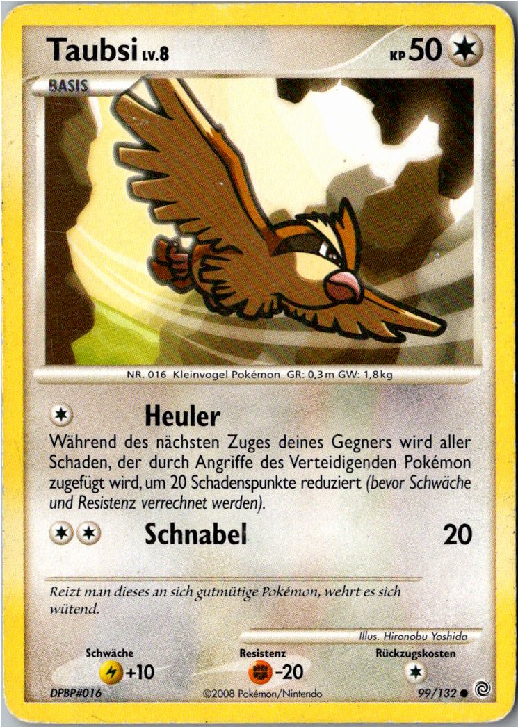 Taubsi 99/132 Rätselhafte Wunder – Vorderseite