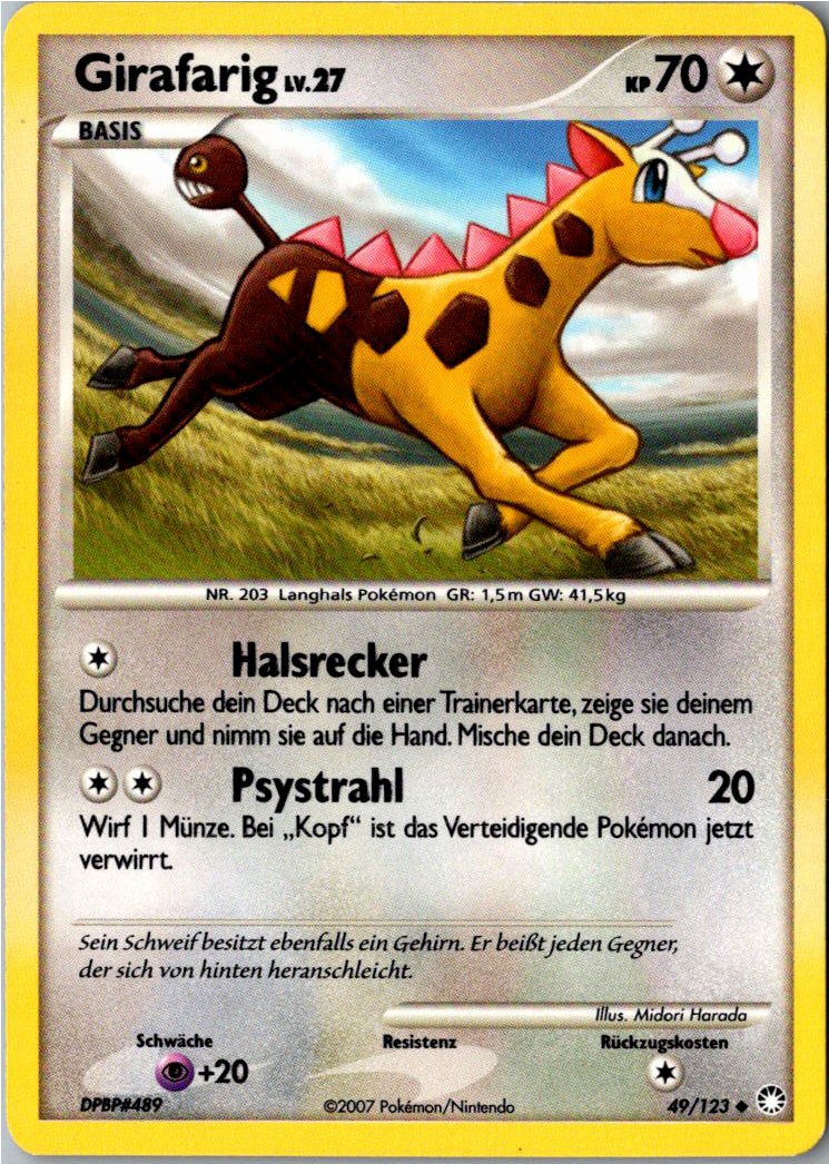 Girafarig 49/123 Geheimnisvolle Schätze – Vorderseite