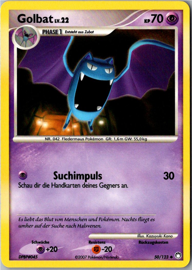 Golbat 50/123 Geheimnisvolle Schätze – Vorderseite
