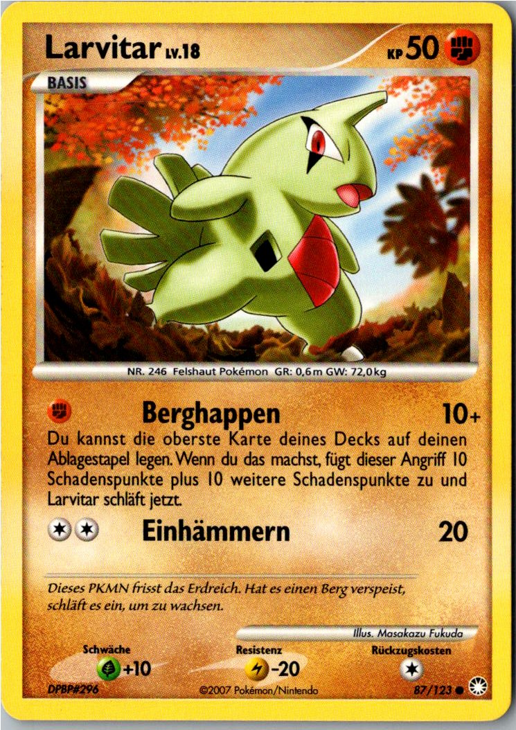Larvitar 87/123 Geheimnisvolle Schätze – Vorderseite