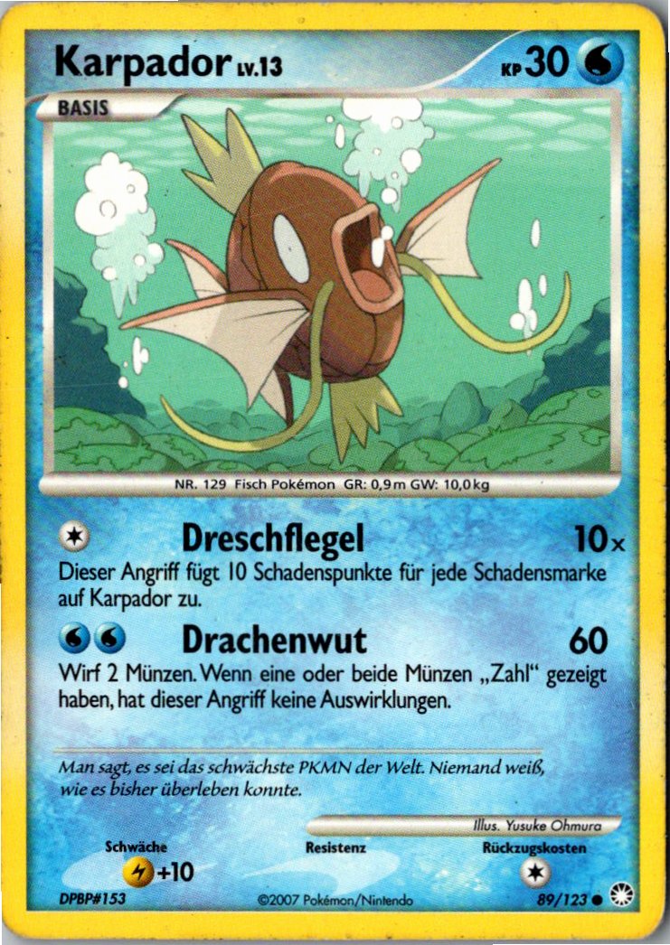 Karpador 89/123 Geheimnisvolle Schätze – Vorderseite