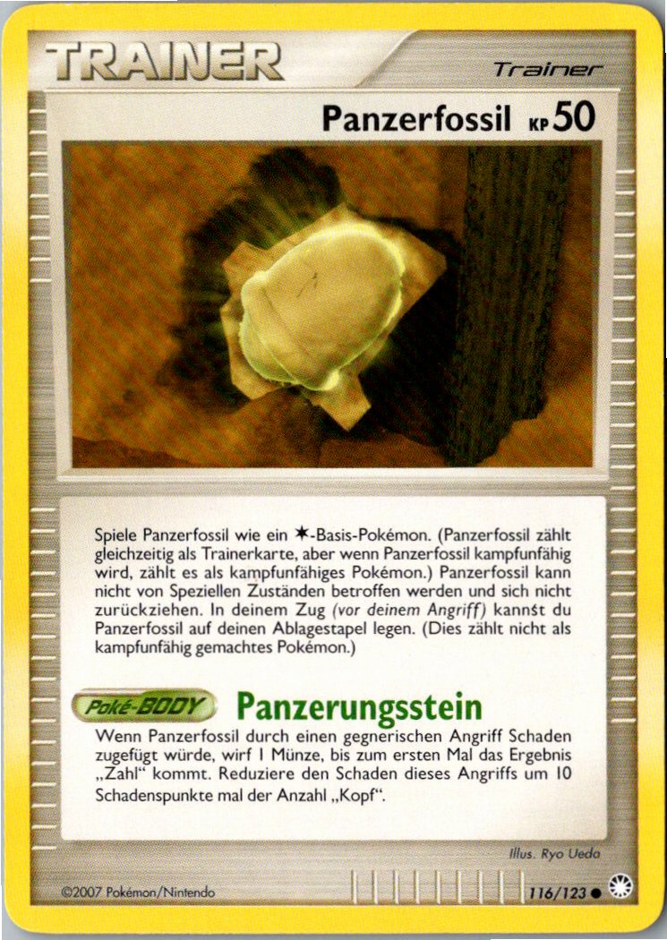 Panzerfossil 116/123 Geheimnisvolle Schätze – Vorderseite