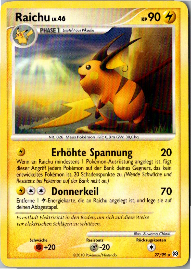 Raichu 27/99 Arceus – Vorderseite