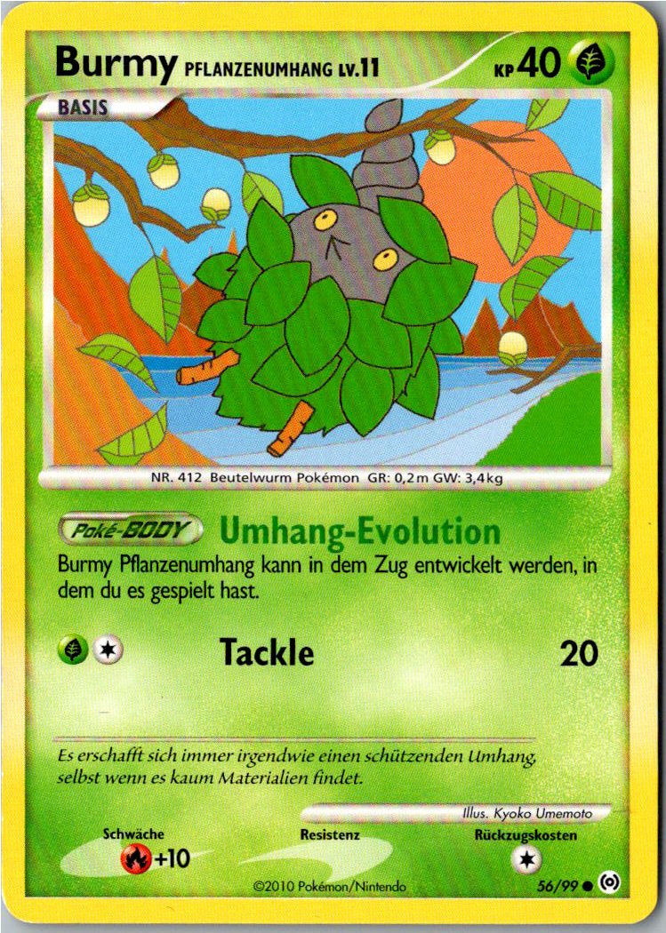 Burmy Pflanzenumhang 56/99 Arceus – Vorderseite