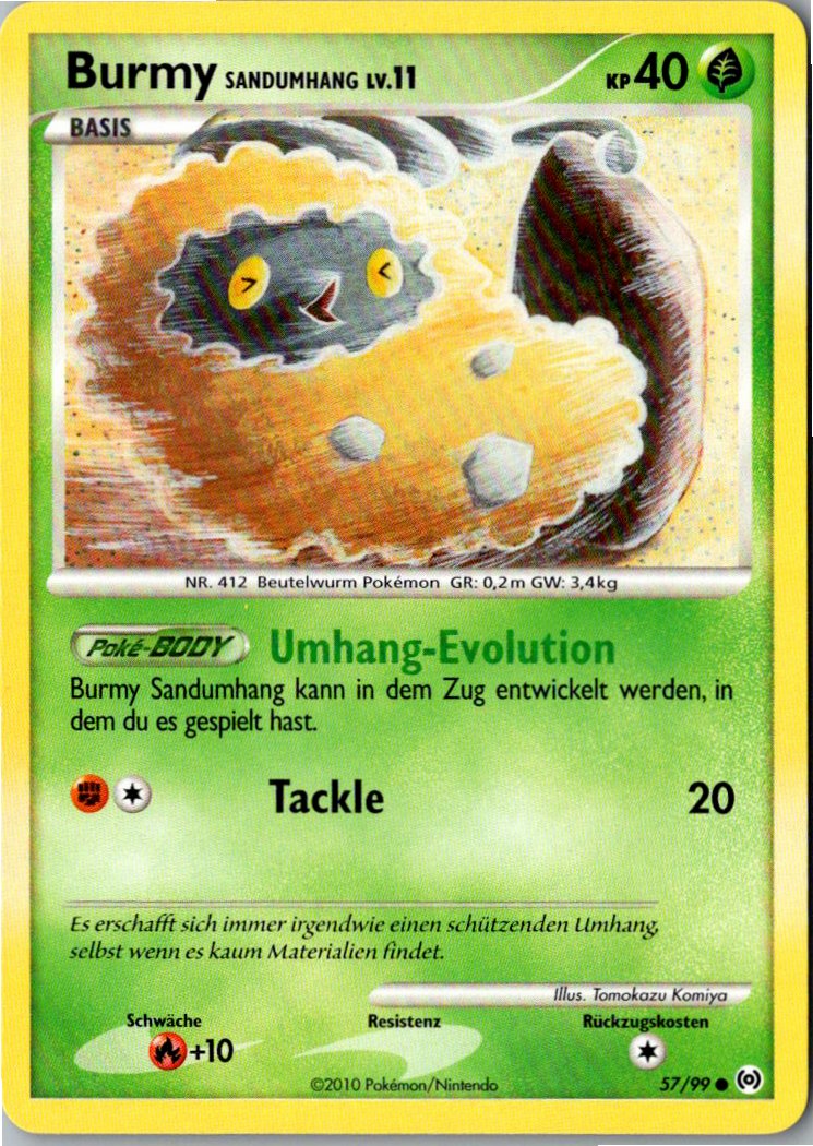 Burmy Sandumhang 57/99 Arceus – Vorderseite