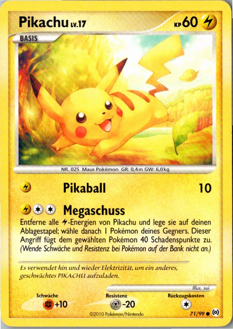 Pikachu 71/99 Arceus – Vorderseite