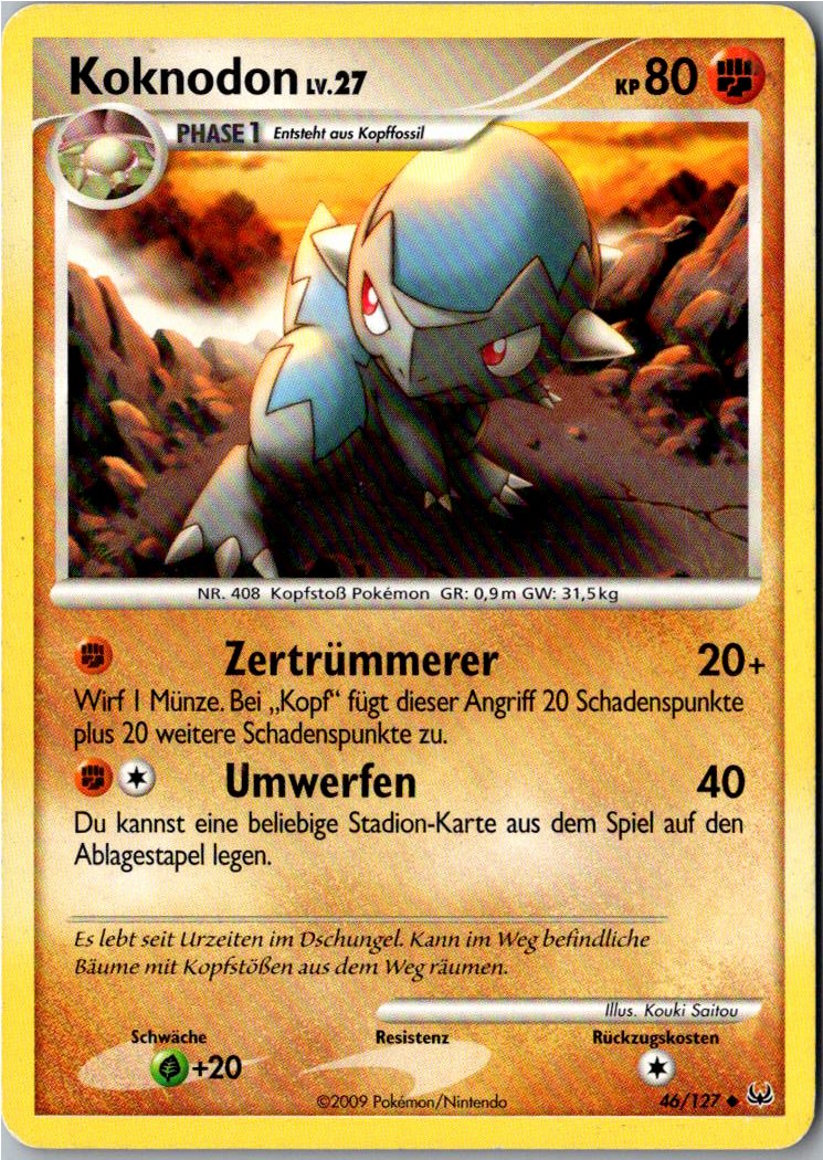 Koknodon 46/127 Platin – Vorderseite