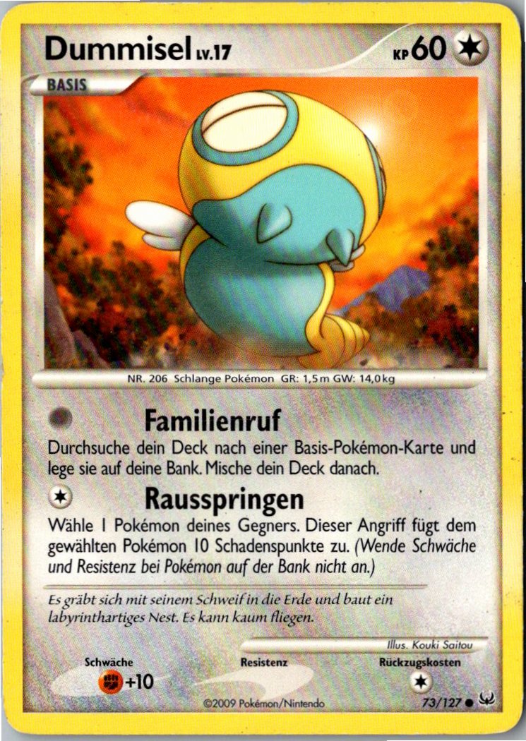 Dummisel 73/127 Platin – Vorderseite