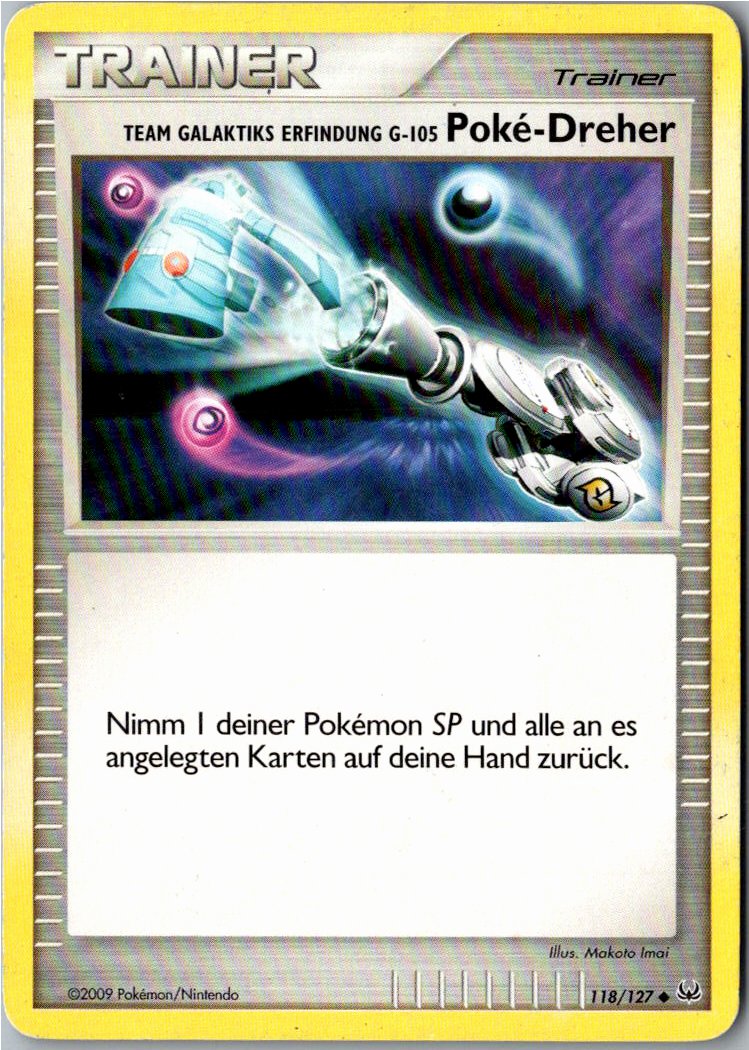Poke-Dreher 118/127 Platin – Vorderseite