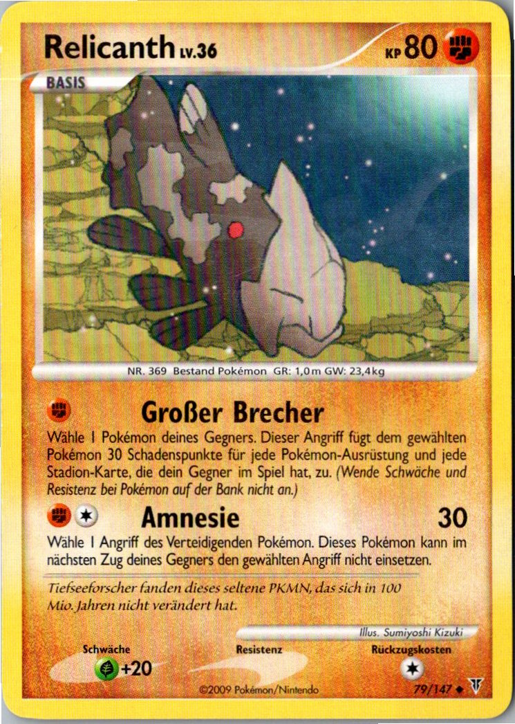 Relicanth 79/147 Ultimative Sieger – Vorderseite