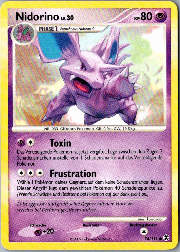 Nidorino 74/111 Aufstieg der Rivalen – Vorderseite