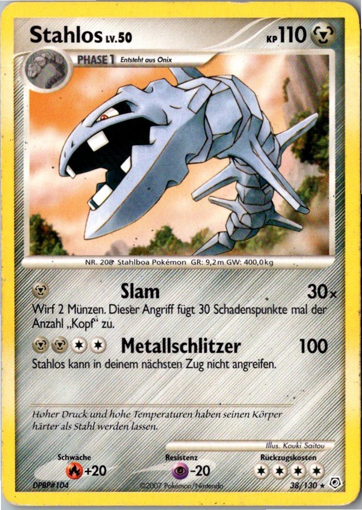 Stahlos 38/130 Diamant & Perl – Vorderseite