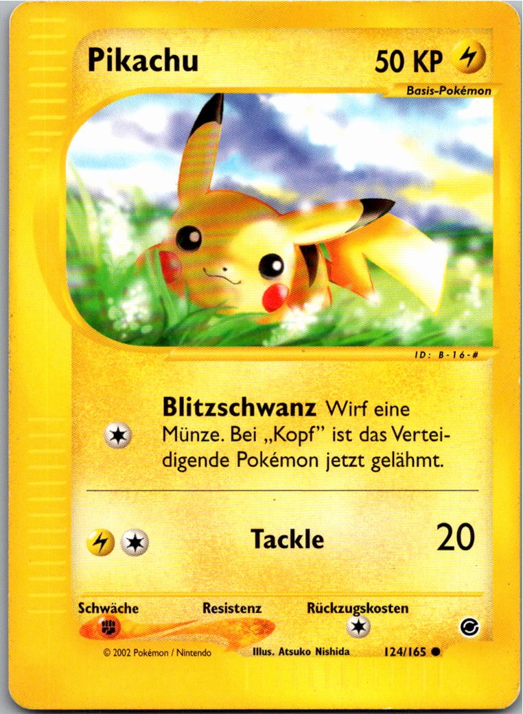 Pikachu 124/165 Expedition – Vorderseite