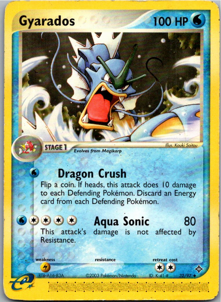 Gyarados Garados 32/97 EX Drache – Vorderseite